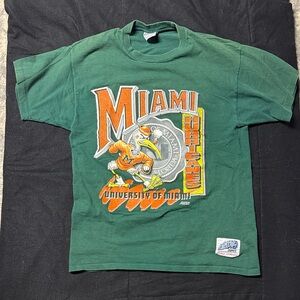 Vintage University of Miami Hurricanes Short Sleeve Tee